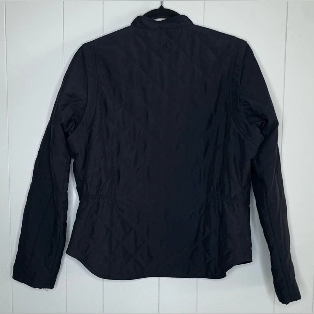 adidas Quilted Zip Off Sleeve Convertible Lined Jacket Vest Size Medium